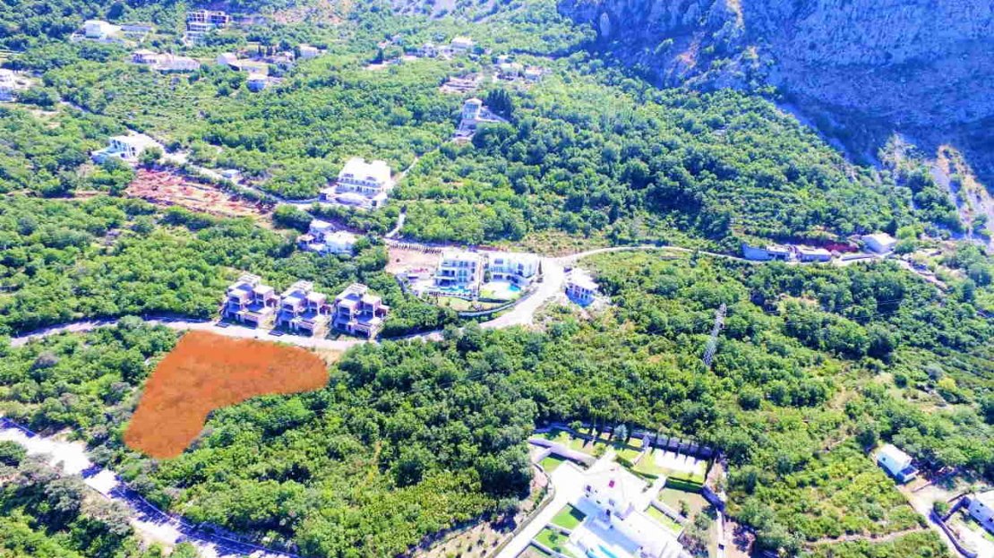 budva land with planning for villa